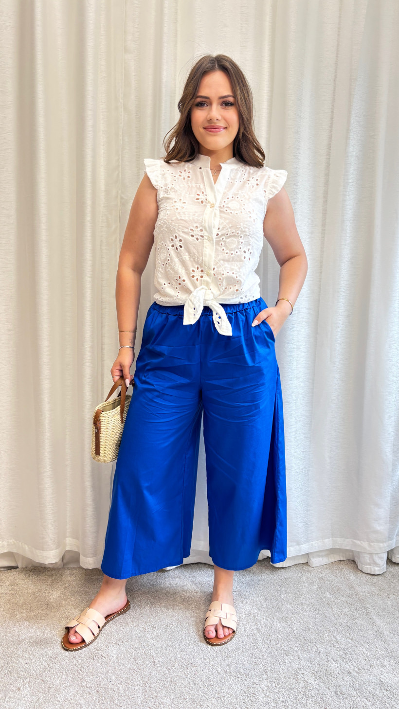Spodnie culotte habrowe