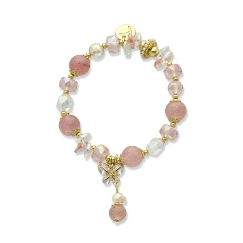 Bransoletka Swarovski Kamienie Pudrowa B98355