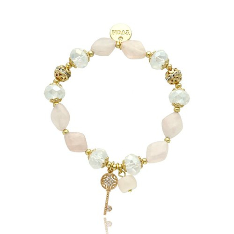 Bransoletka Swarovski Kamienie Pudrowa   B98391