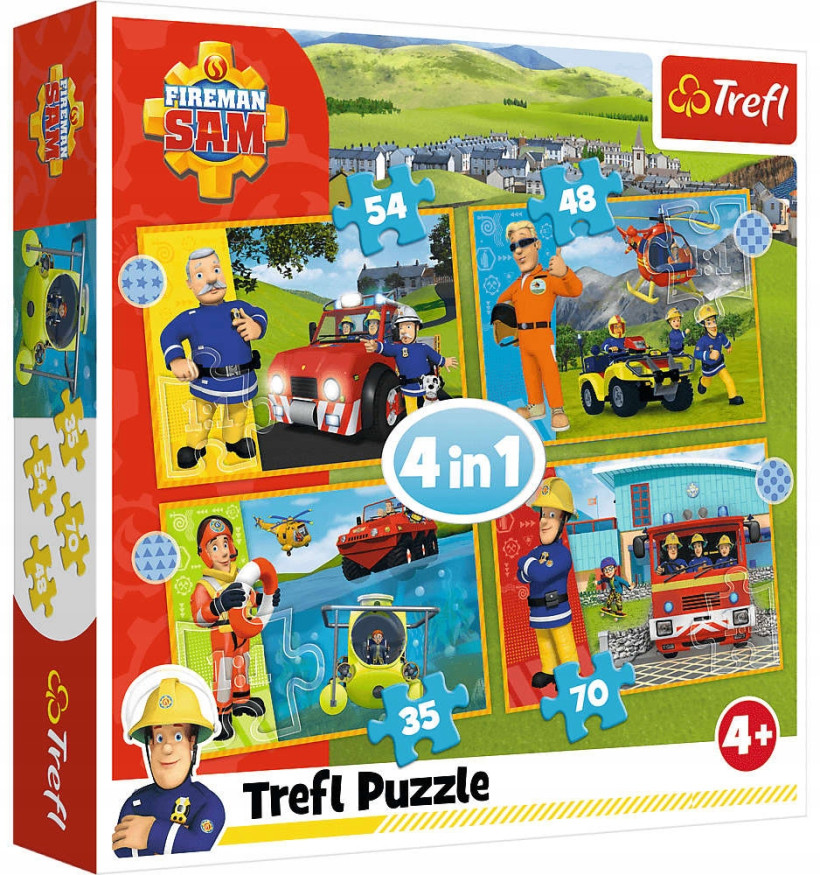 Puzzle Strażak SAM 4w1 Trefl