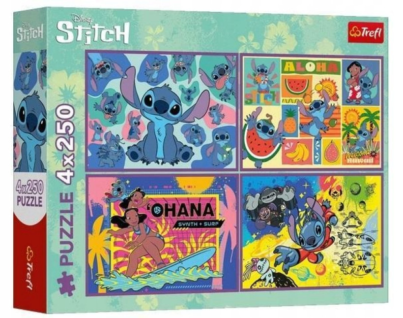 Puzzle 4x250 Stitch Trefl
