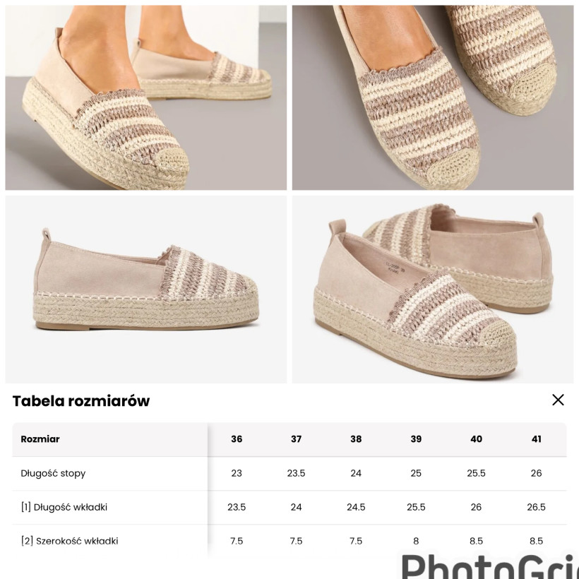 Espadryle Paski
