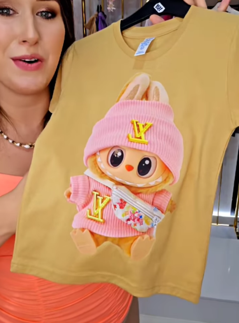 ZA T-shirt BEŻ- LV LABUBU