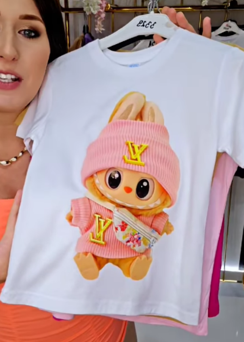 ZA T-shirt BIAŁY- LV LABUBU