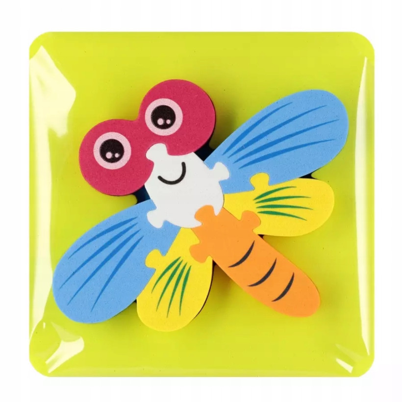 MIĘKKIE KOLOROWE PUZZLE PIANKOWE motyl