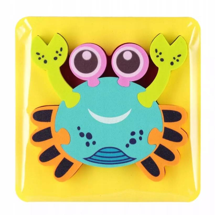 MIĘKKIE KOLOROWE PUZZLE PIANKOWE krab