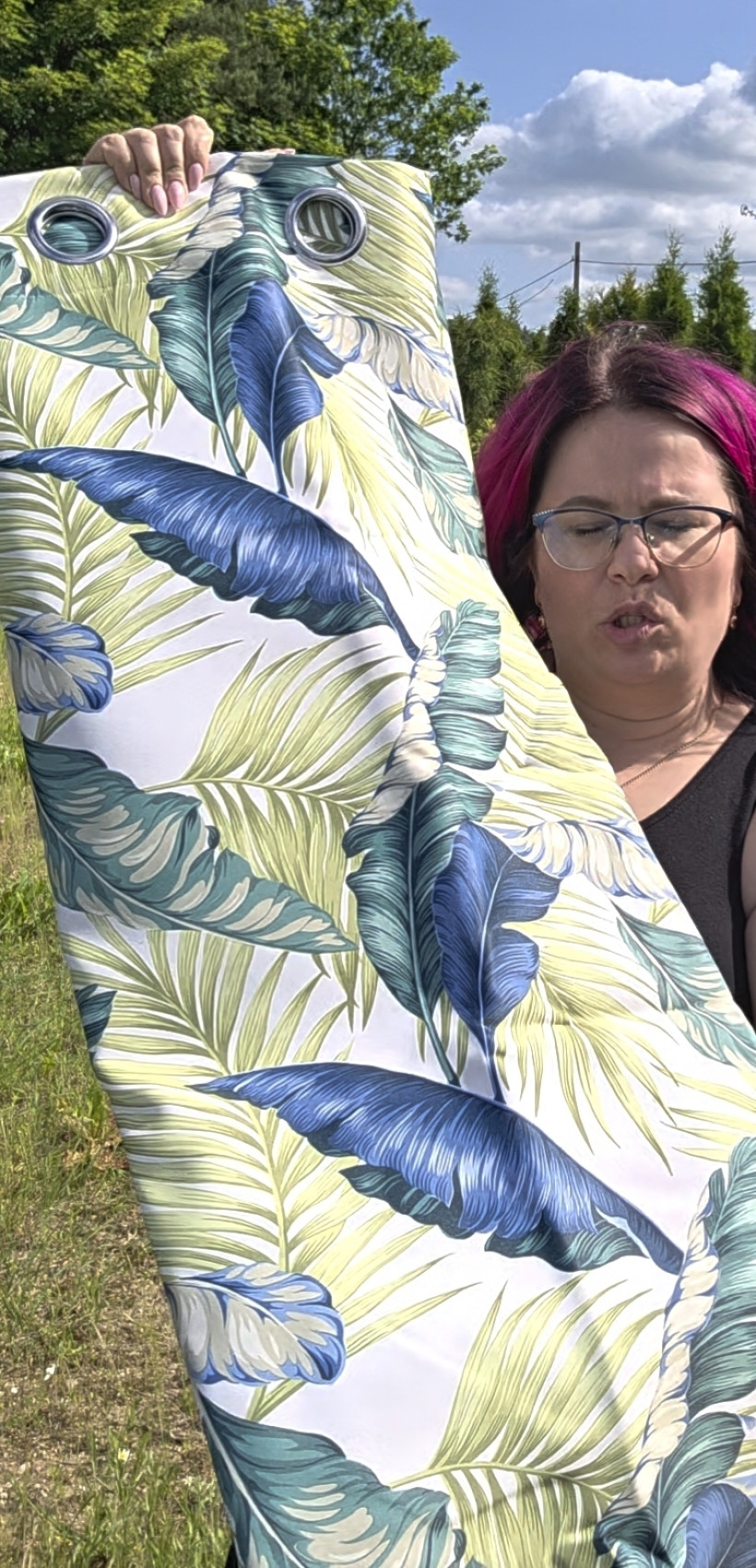 Zasłona Zaciemniajaca liście WYPRZEDAŻ