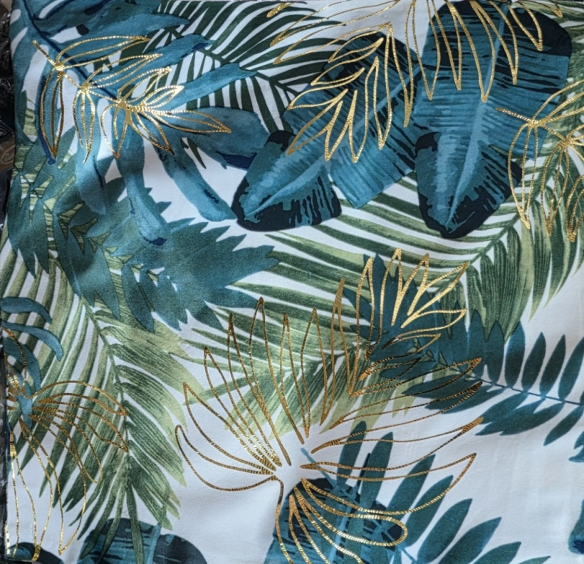 Poszewka welur liście 40x40 davos