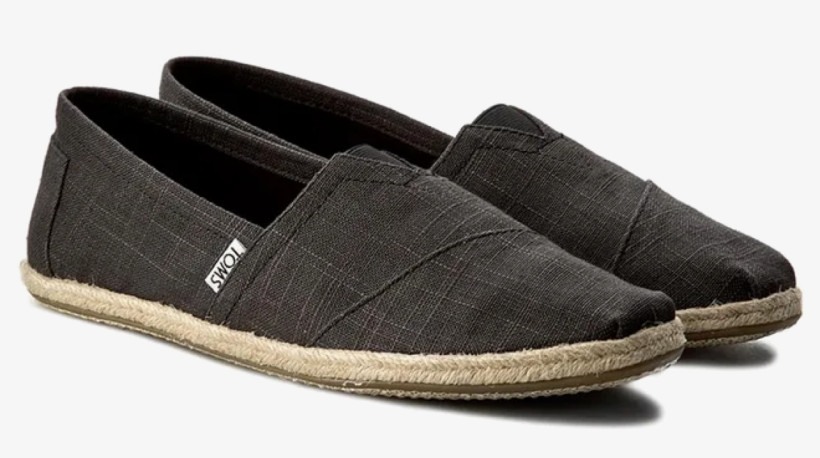 Buty Toms Classic Black Linen Rope Sole czarne