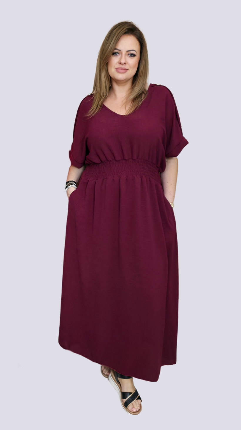 Sukienka Maxi plus size z guzikami