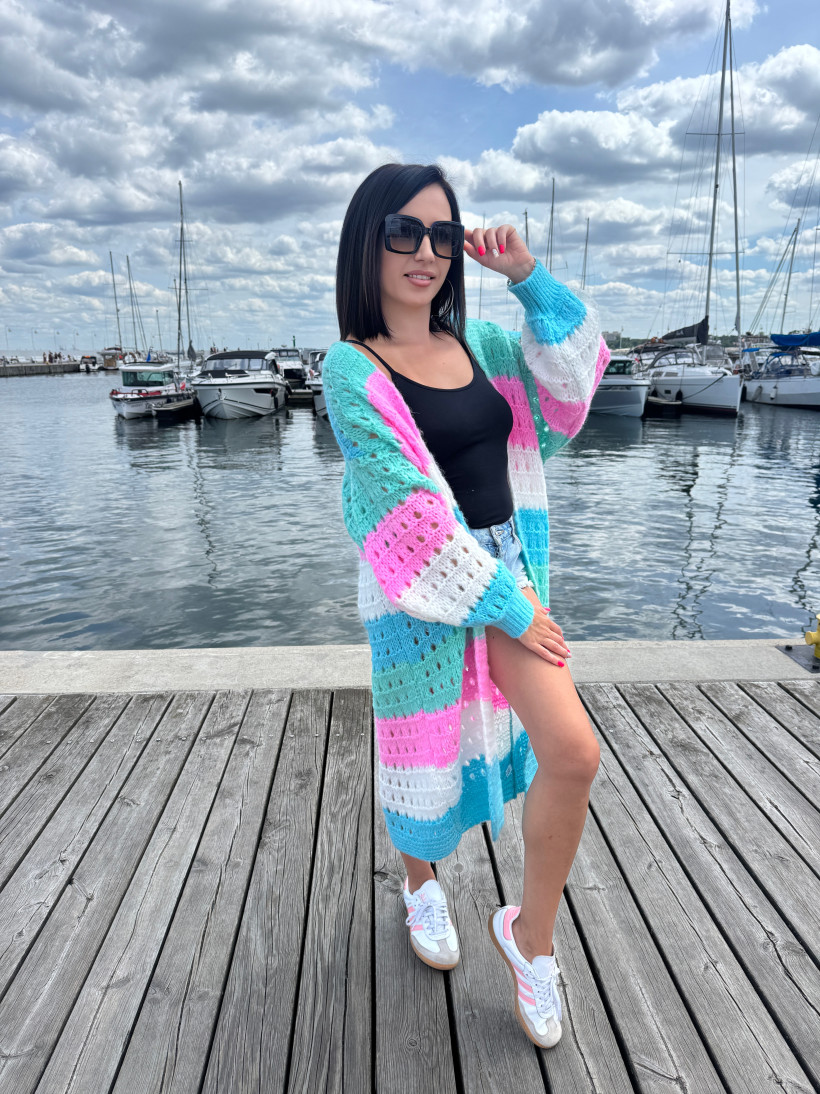 Kardigan Flow Ciemny Błękit