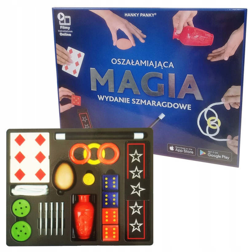 ZESTAW MAGIK SZTUCZKI MAGICZNE HANKY PANKY OSZAŁAMIAJĄCA MAGIA