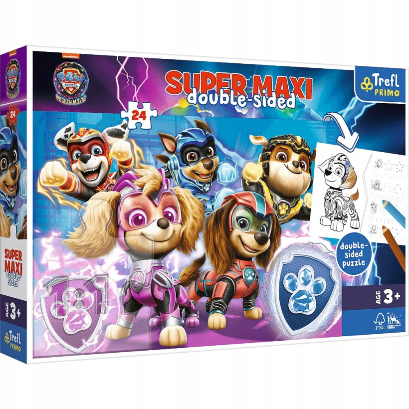Puzzle Super MAxi   24 el + Kolorowanki