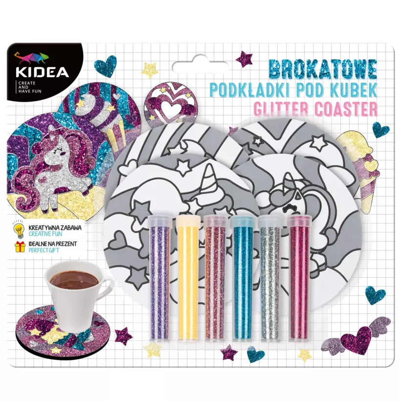 Podkładki Brokatowe Kidea Jednorożce