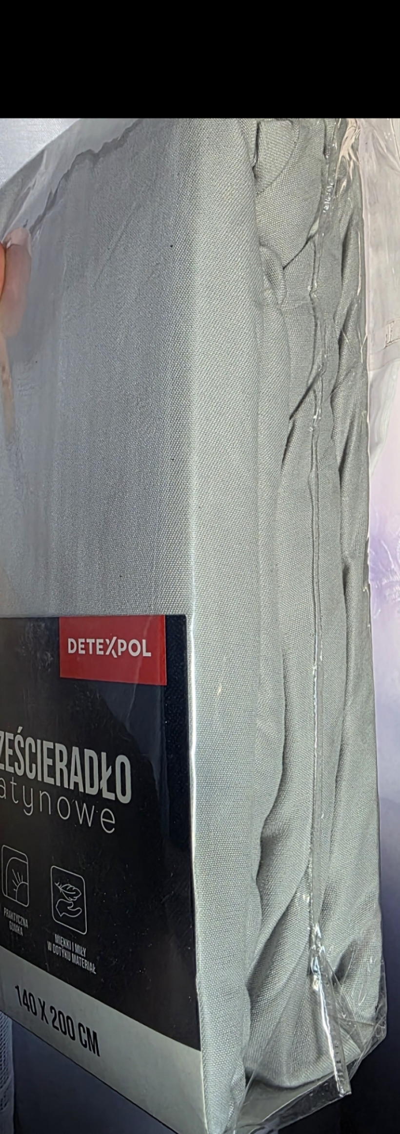 Prześcieradło z gumką 140x200 jasny szary