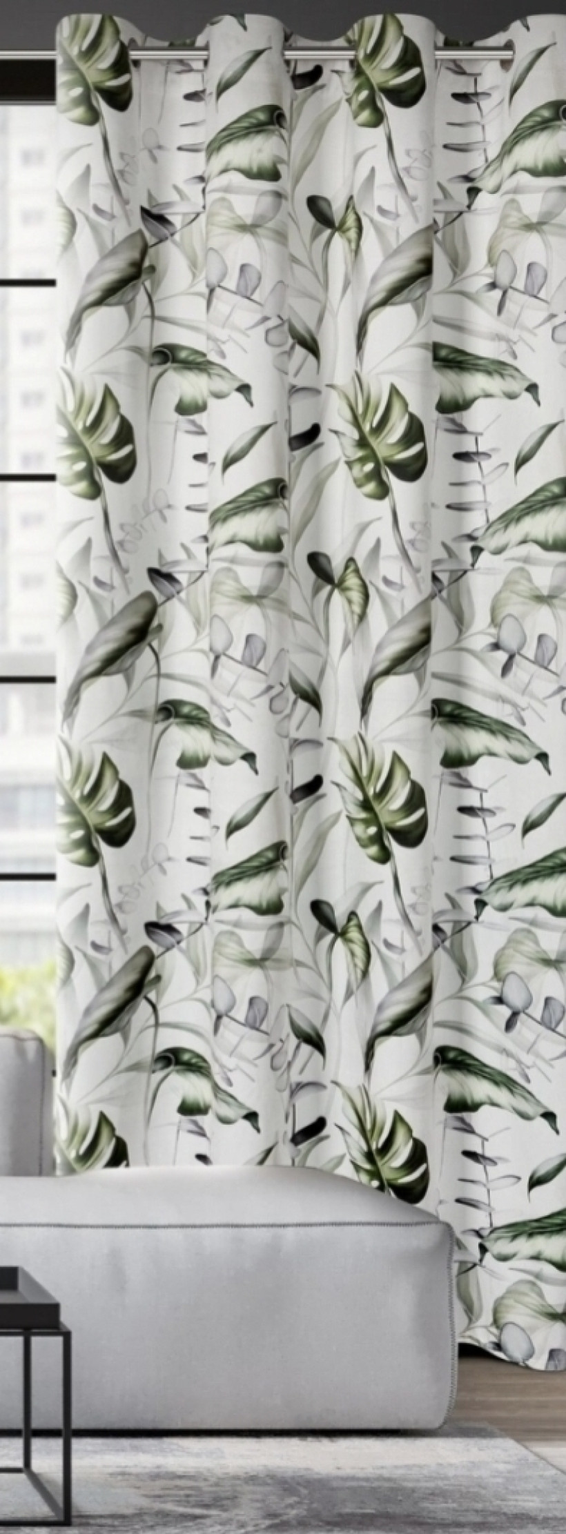 zaslona welur liscie 140x250 ellen