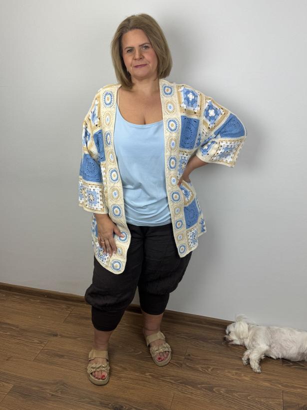 Italia nr.2 - Narzutka sweterkowa paczworkowa - knitwear - JJ477