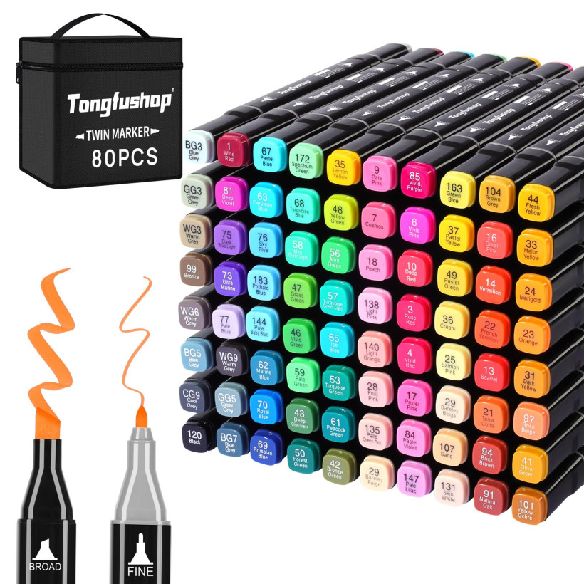 Flamastry tongfushop 80 sztuk