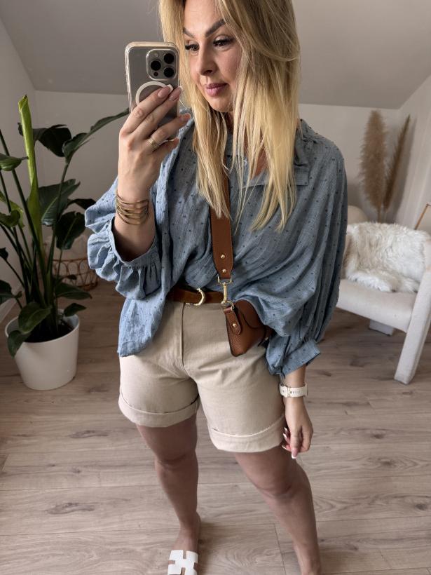 SPODENKI JEANS BEŻ