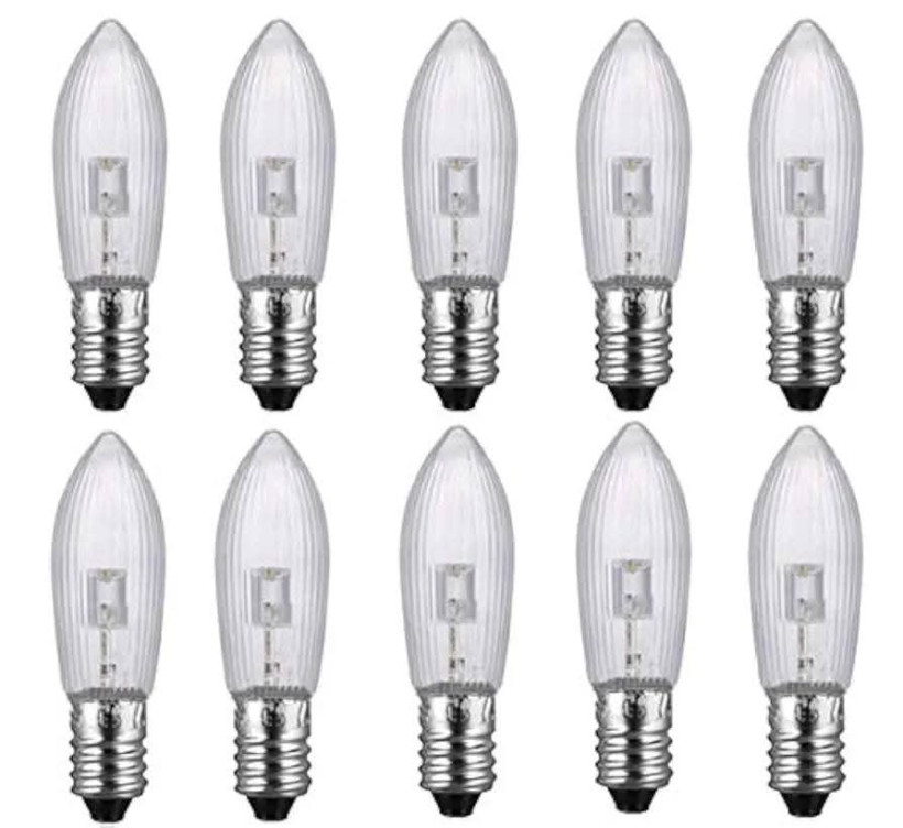 Zestaw 10 sztuk żarówek E10 LED