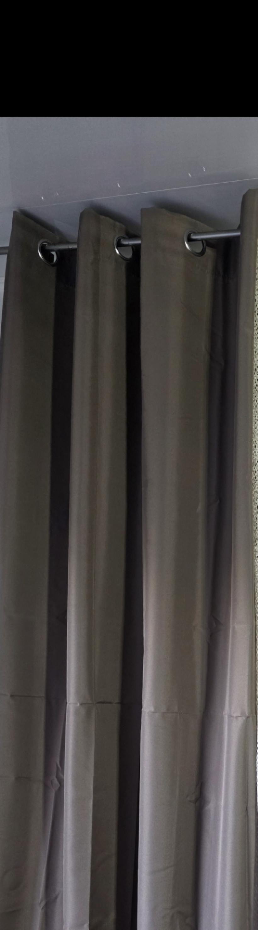 Zasłona brąz 140x250cm przelotka