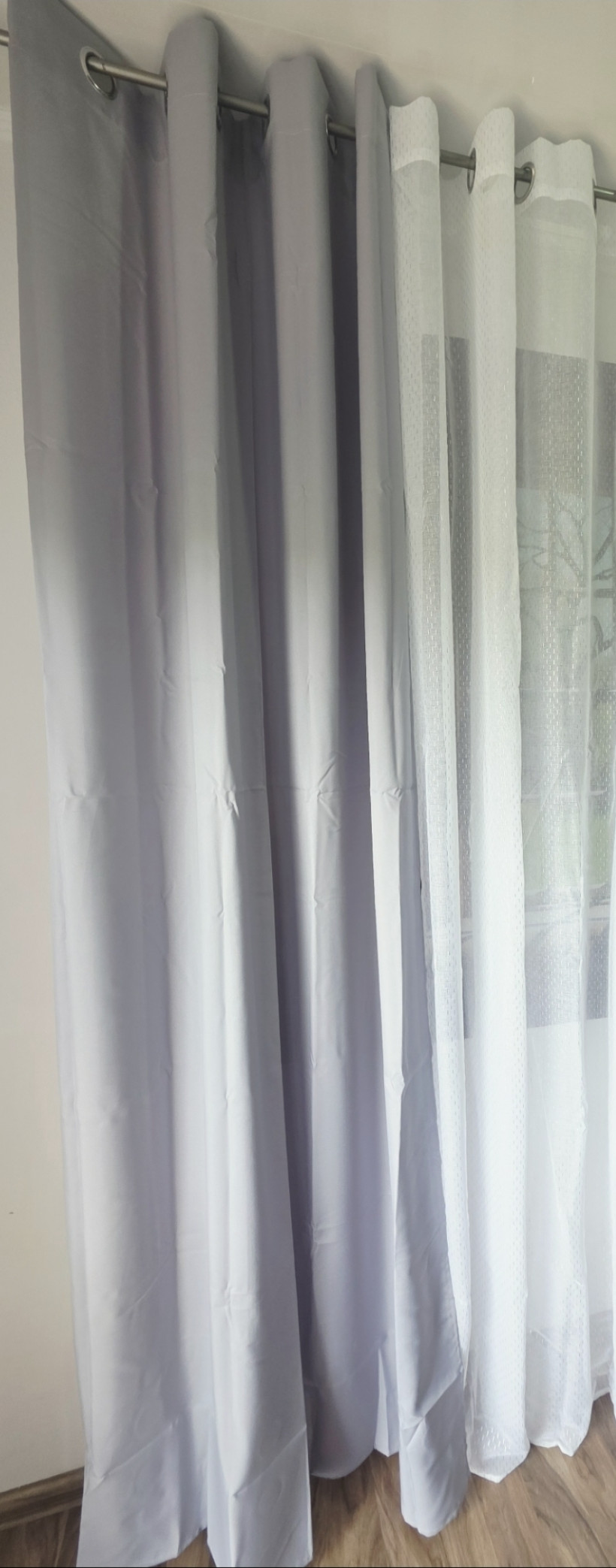 Zasłona jasny szary 140x250cm