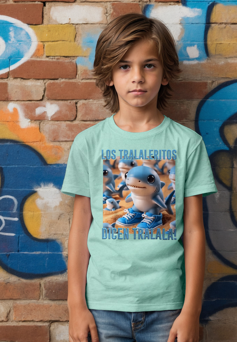ZA T-shirt MIĘTA- LOS TRALALERITOS DICEN TRALALA!