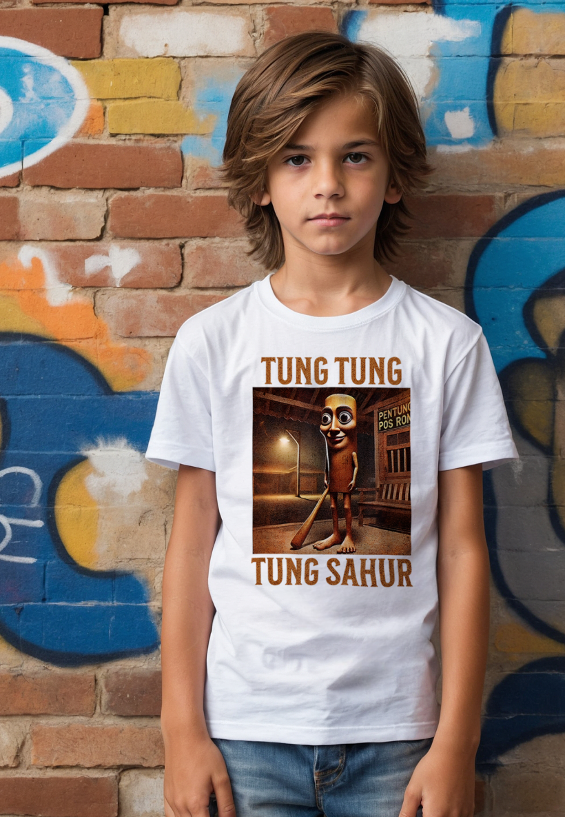 ZA T-shirt BIAŁY- TUNG TUNG TUNG ZAHUR