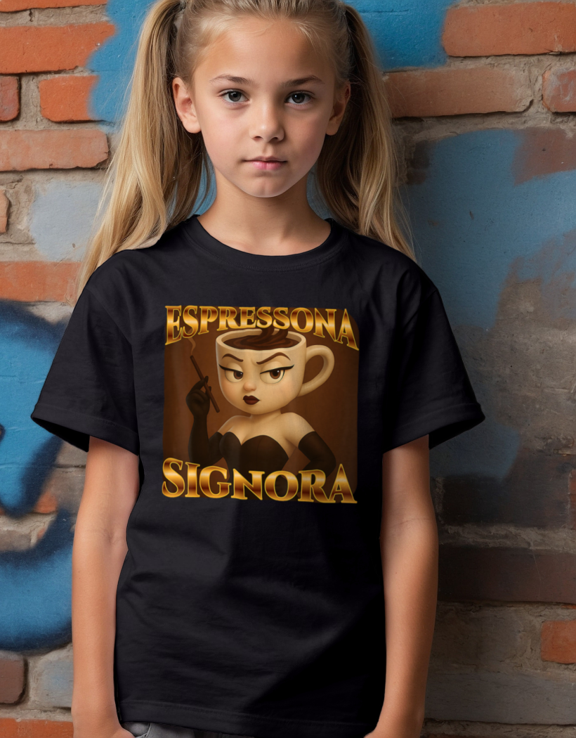 ZA T-shirt CZARNY- ESPRESSONA SIGNORA