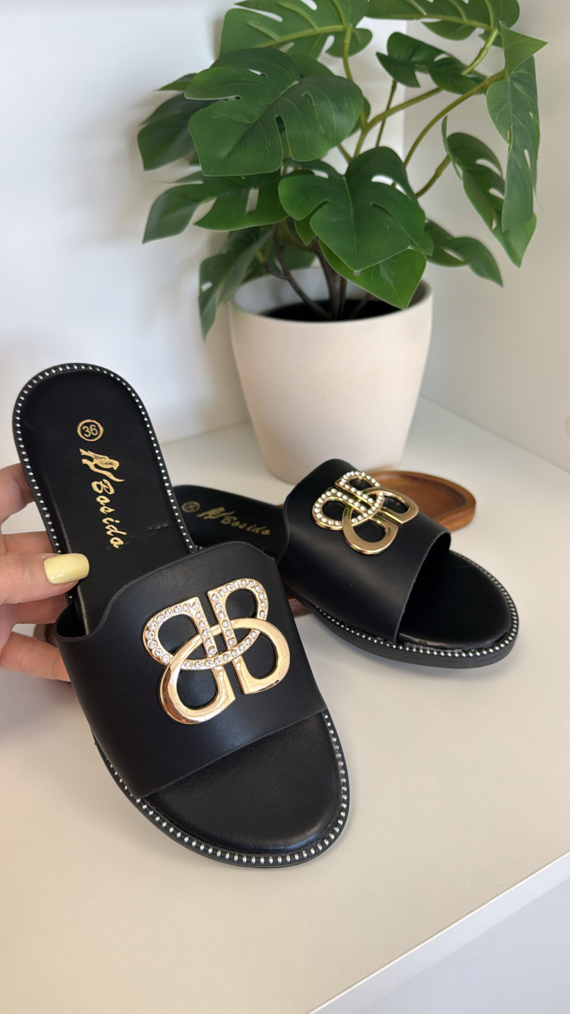 Klapki czarne BB 12869