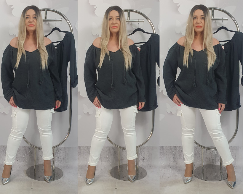 Bluzka  DELISSA 2378 RN19  NCH   %PRZECENA KOLOR GRAFIT