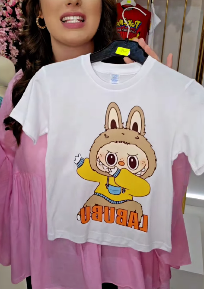 ZA T-shirt BIAŁY- LABUBU BOY