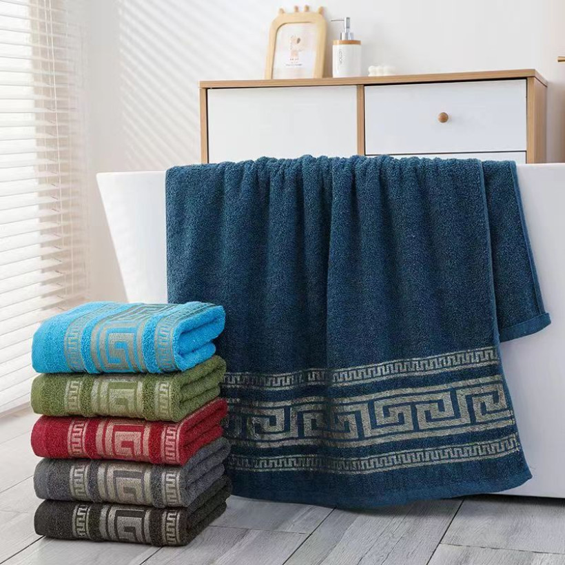 Ręczniki 70x140cm 100% bawełna z greckim wzorem – miękkość i styl w Twojej łazience PJ90