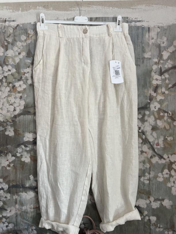 Réf 4817 - Pantalon Carotte Lin du 36 au 44/46