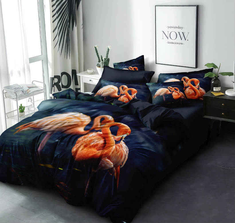 Pościel 160x200cm 3 częściowa 100% mikrofibra flaming SMY-3025