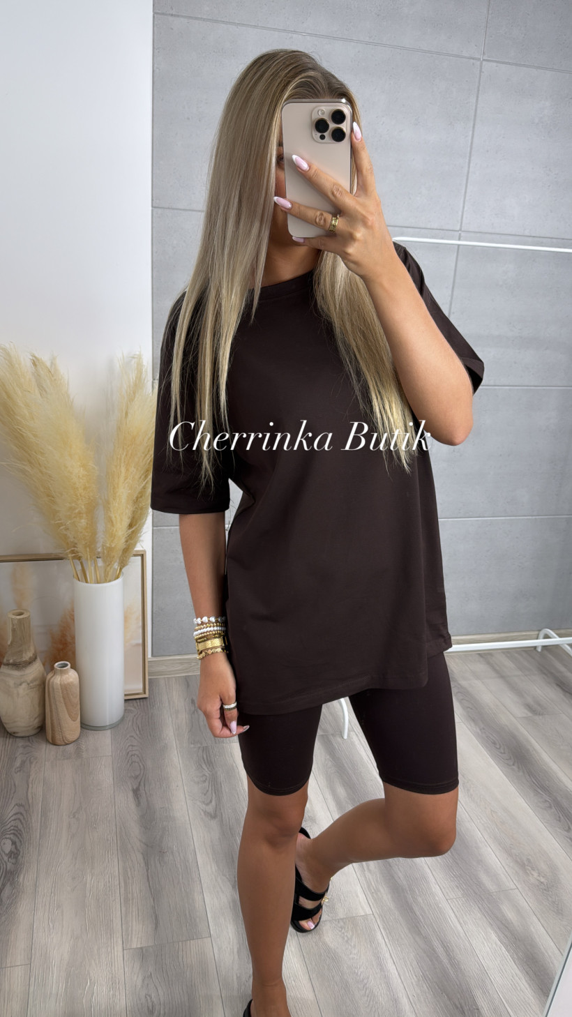 HITOWY KOMPLET BAWEŁNIANY BLUZKA OVERSIZE + KOLARKI