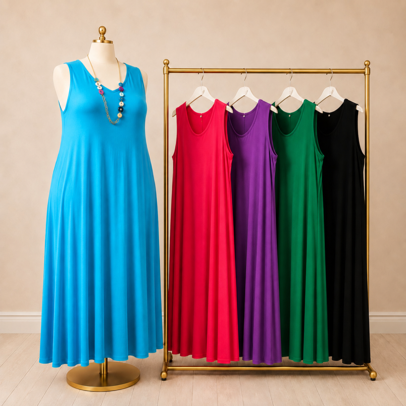 Sukienka maxi wiskozowa plus size Vena