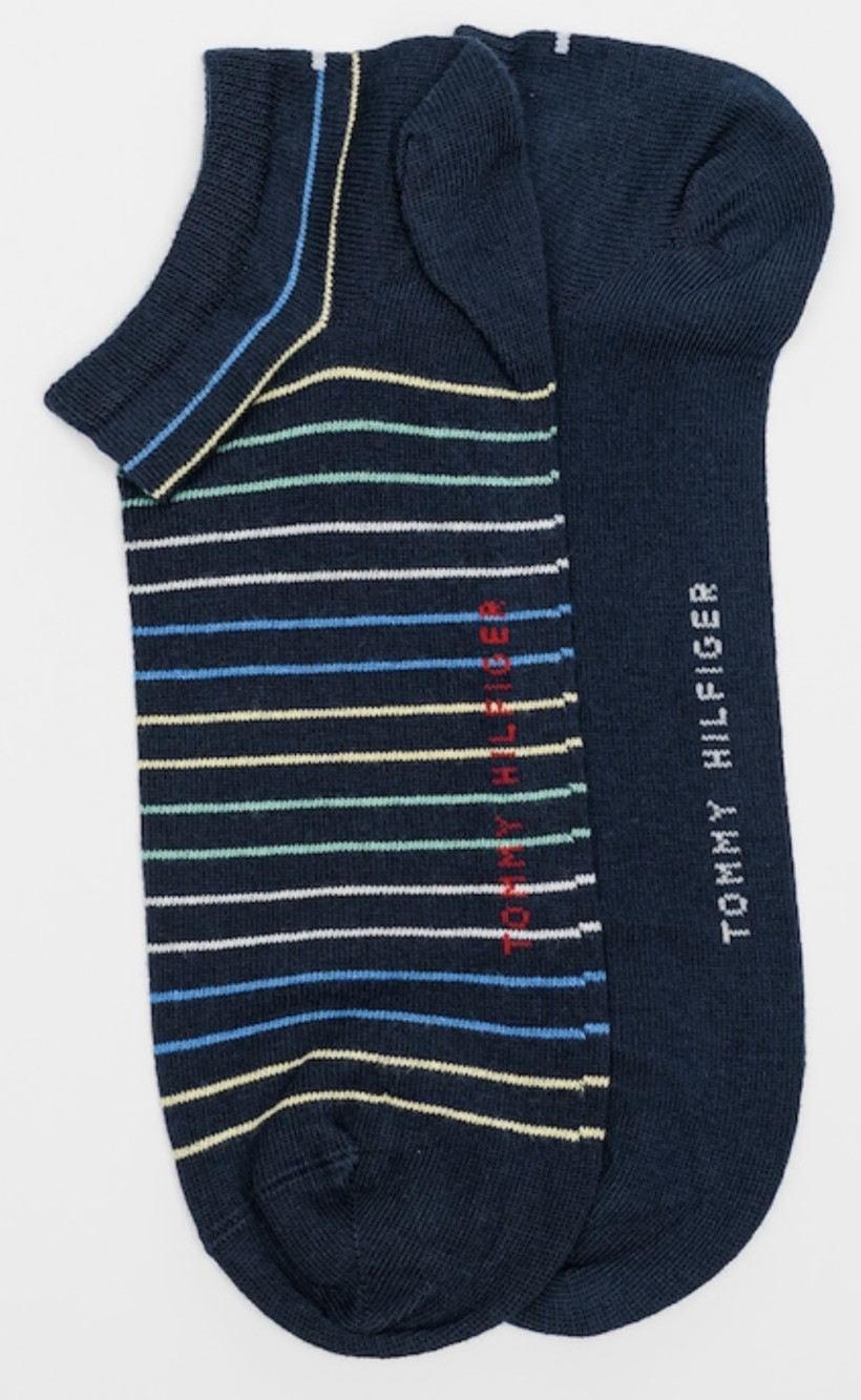 Skarpetki Tommy Hilfiger 701228929 004 804 granatowe w paski 2pack 39/42