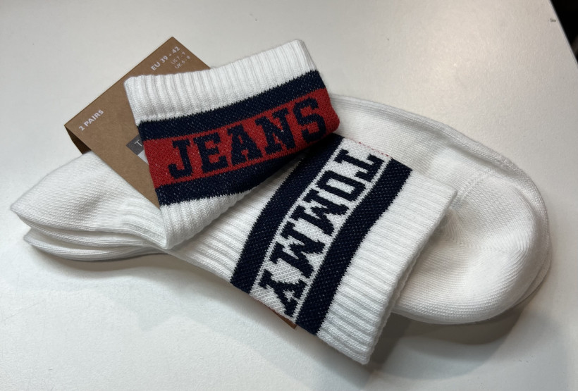 Skarpetki Tommy Jeans 701232882 001 803 białe 2pack 39/42