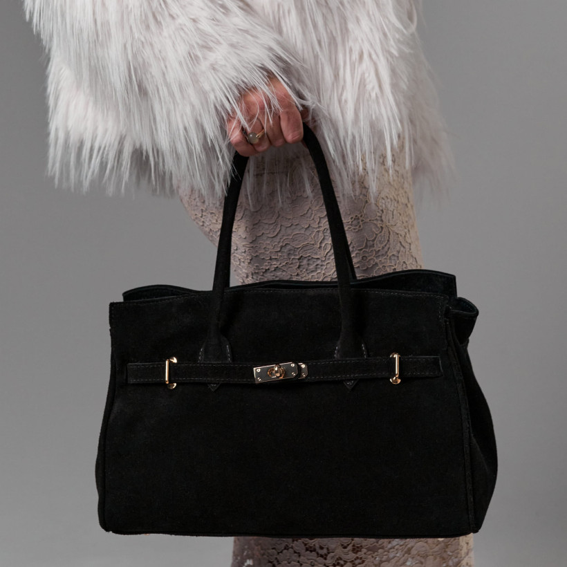 Torebka skóra naturalna Nella czarna