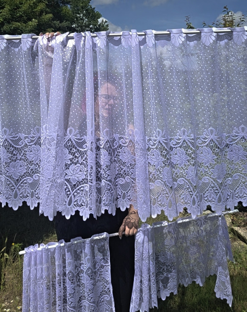 Zestaw kuchenny róże żakard 300x80+2x120x50