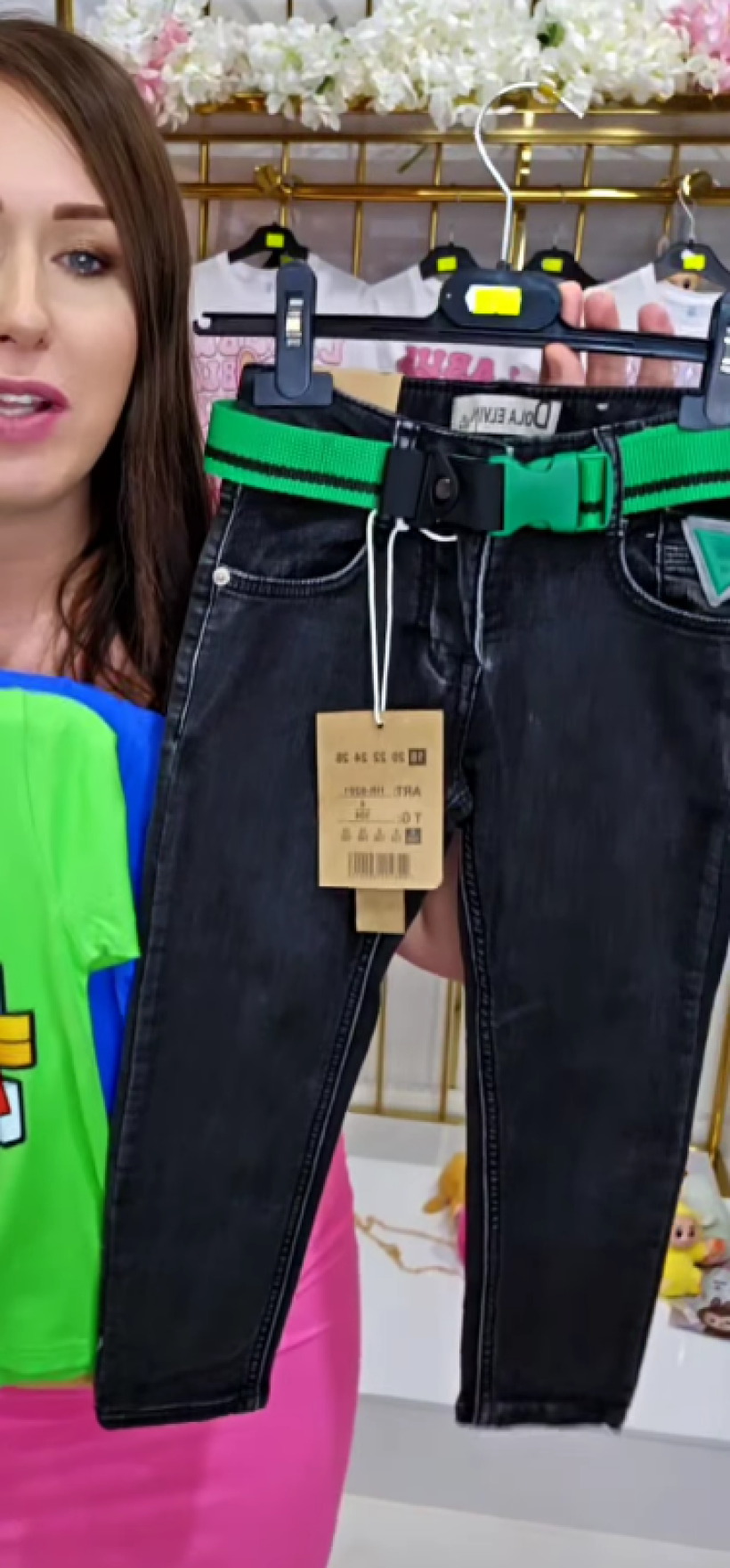 Spodnie jeans z paskiem  HR-9201 grafit 