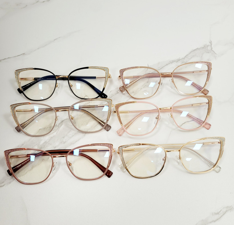 Okulary zerówki 81562 brokatowe