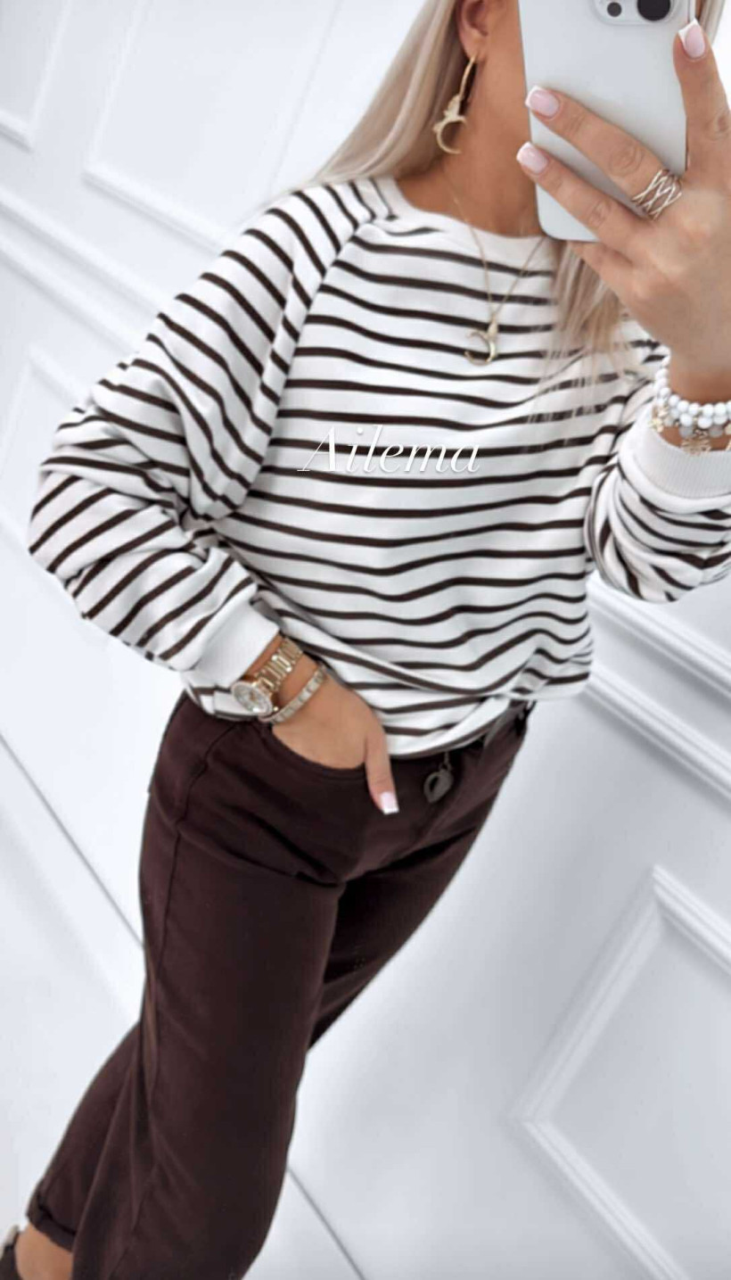 Bluza Bocca ab1925 w czekoladowe paski
