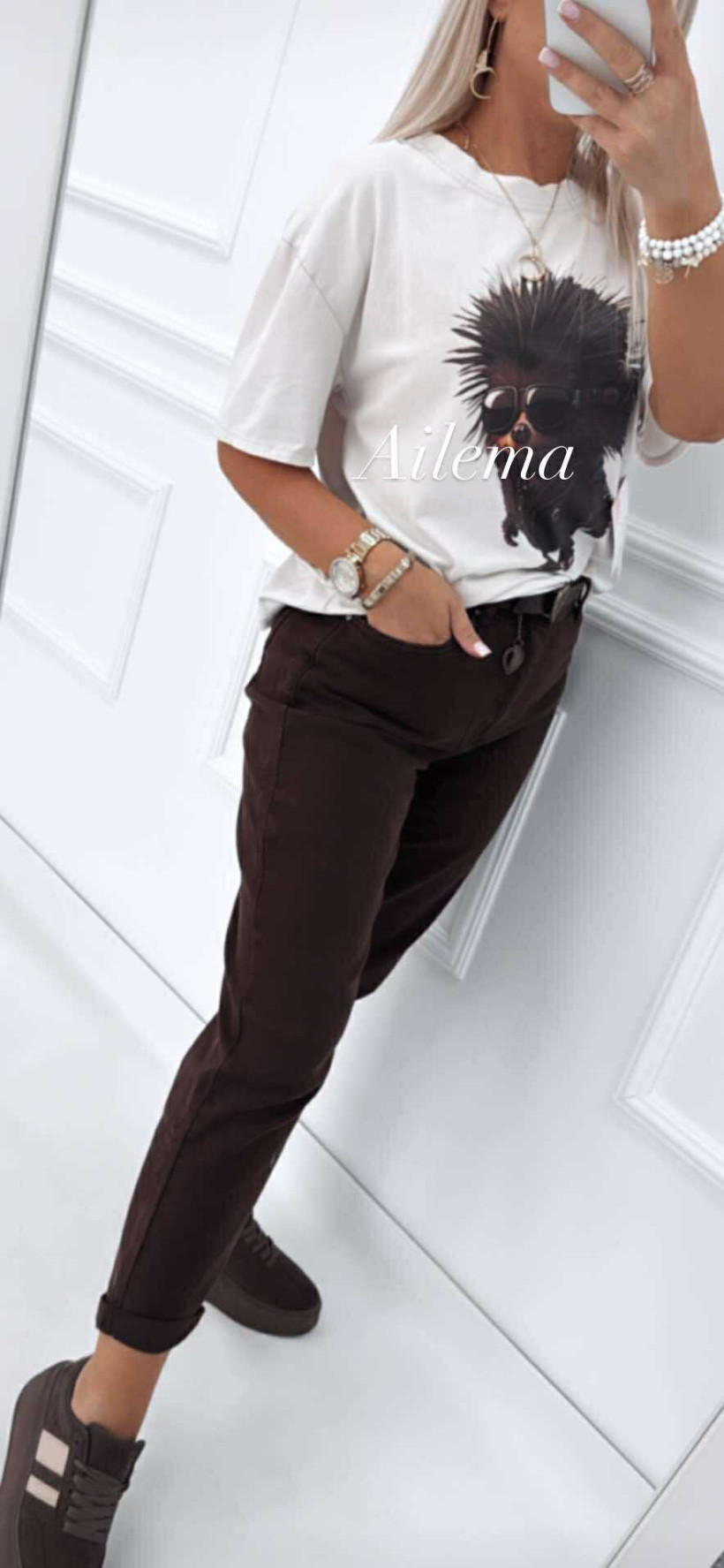 Jeansy moon girl KS512 mom fit