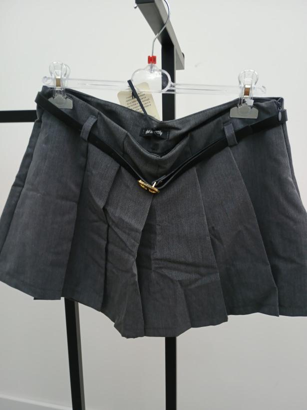 Spódniczko spodenki plisowane szare