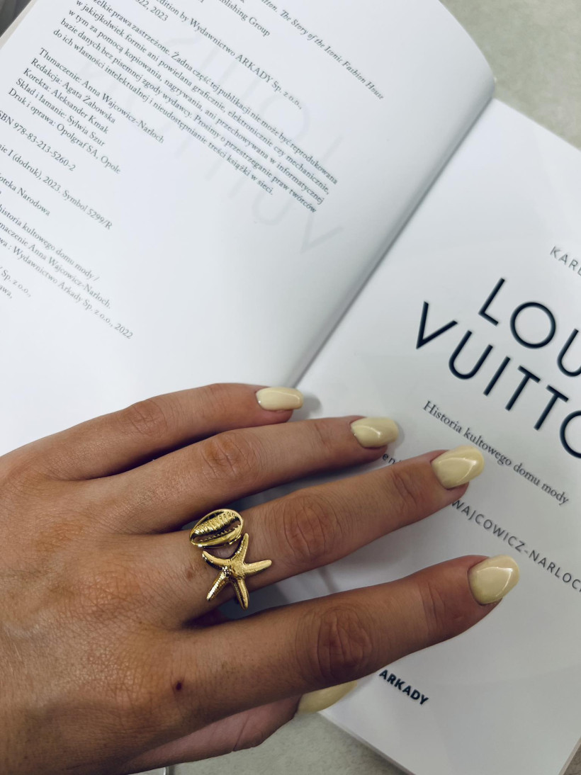 Pierścionek rozgwiazda/muszla