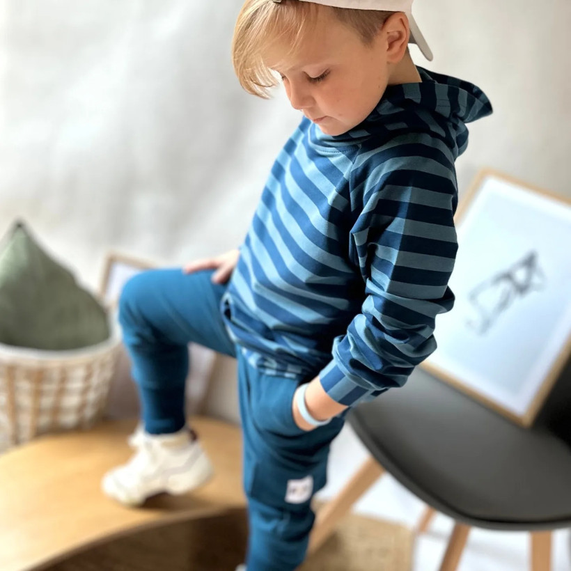 Bluza paski kaptur Fun Kids