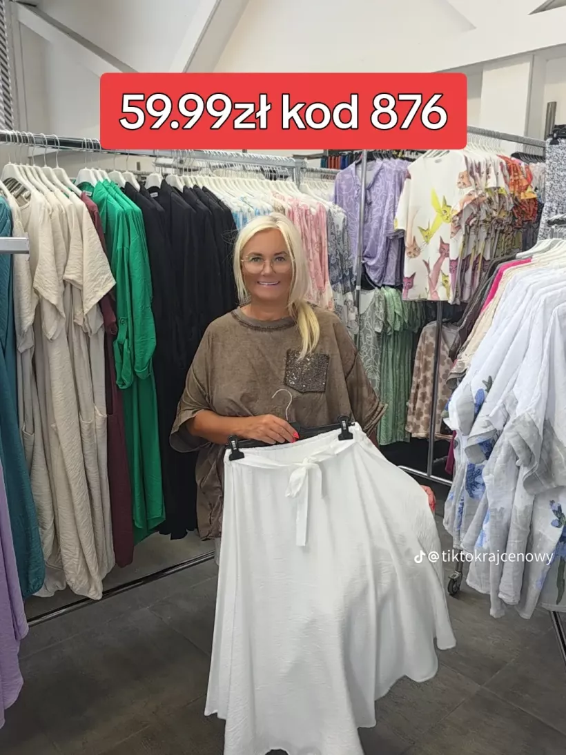 SPÓDNICA WIĄZANA GUMKA