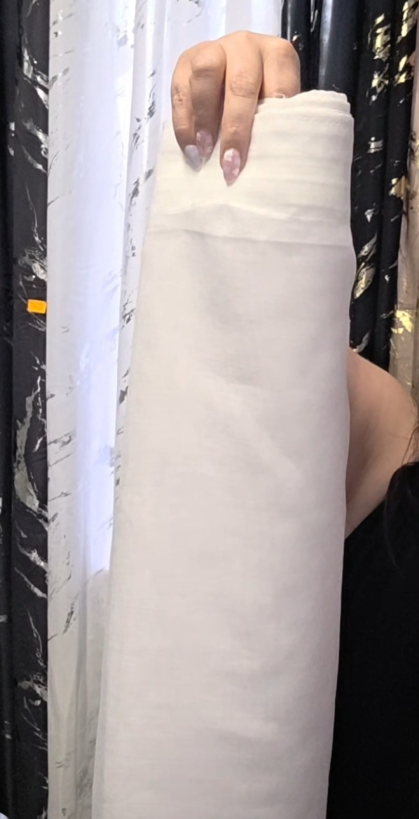 Etamina gładka biała na taśmie 280x230cm